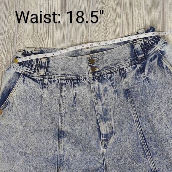 Vintage PS Gitano Women’s 36 Acid Wash Cropped Mom Jeans Button Fly Hipster - Picture 7 of 9